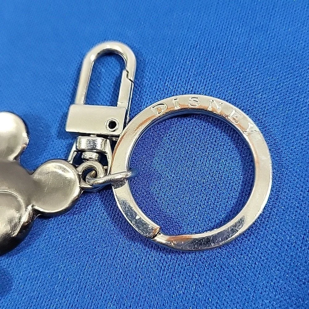 Disney Classic Mickey Mouse Pewter Keychain Clip‎ Hook Solid Heavy